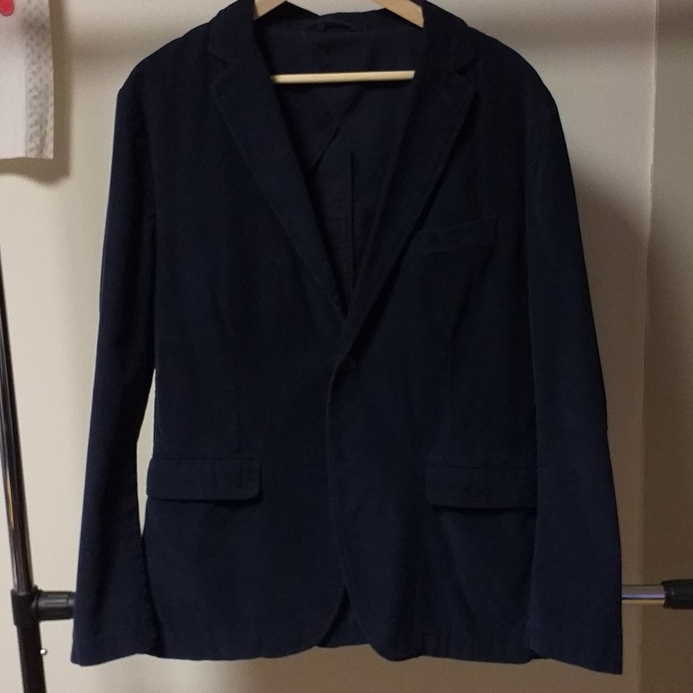 Dark blue velvet suit